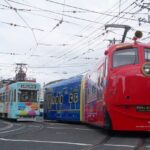 How to get on Okayama city tram